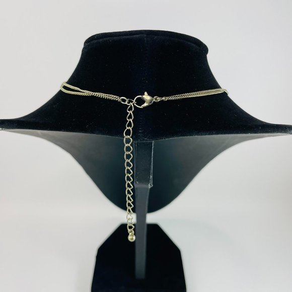 Pearl & Rhinestone Layered Necklace - Picture 3 of 4